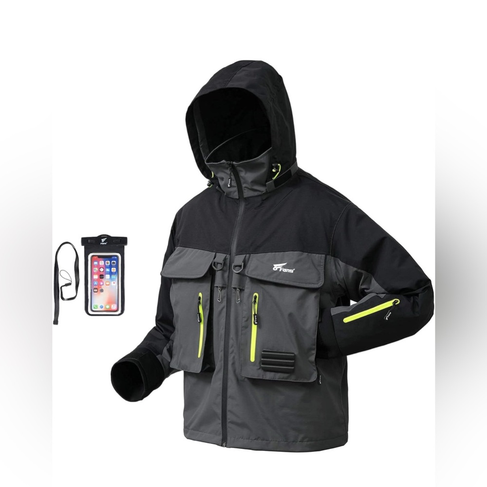 NEW! 8Fans Breathable Waterproof 2 Layers Fishing Rain Jacket